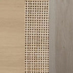 Nathan James Set of 2 Andrew Rattan Storage Cabinet Light Oak