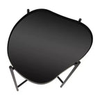 Olivia & May Metal Abstract Wavy Accent Table: No Assembly, Indoor Use, Glass Top, 21" Height