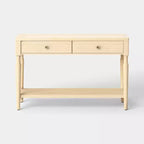 Consolle in legno tornito con due cassetti naturale - Threshold™