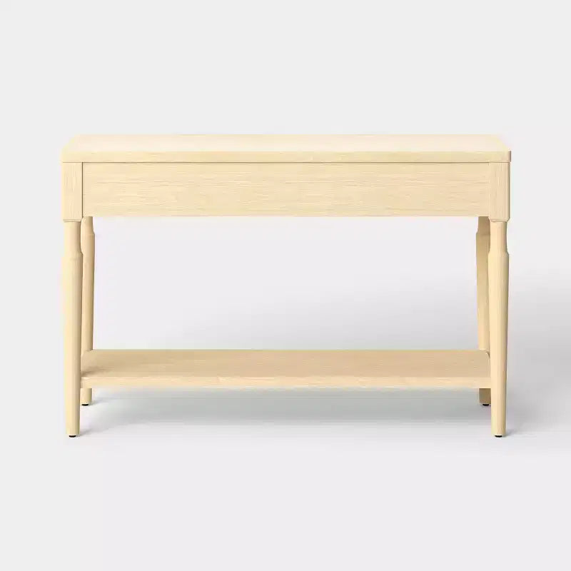 Consolle in legno tornito con due cassetti naturale - Threshold™