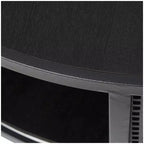 Olivia & May Metal Open Grid Frame 1 Shelf Coffee Table with Gold Legs Black: Modern Drum Style, No Assembly Required