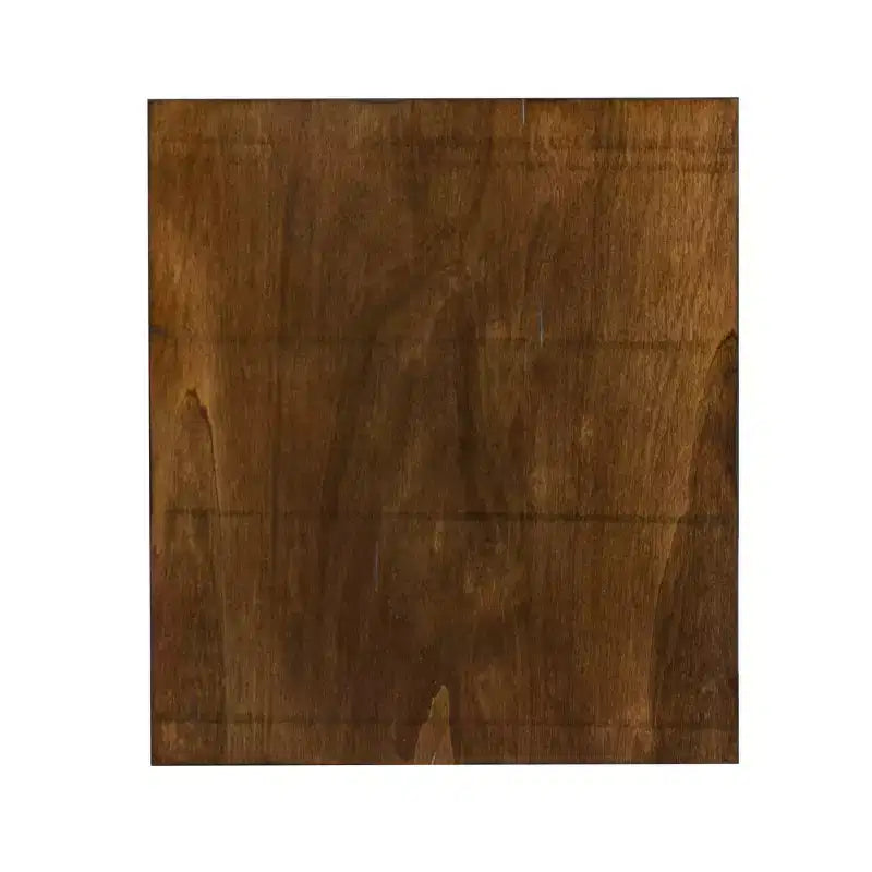 Hamri Traditional C Style Accent Table Walnut Wood and Hand Distressed Black Metal Frame - Powell: Sofa Side, Bedroom Use
