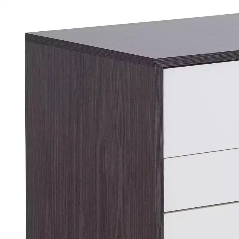 Tavolino accentato Eloy 20" Bianco/Nero - Acme Furniture: Design rettangolare moderno, Struttura in MDF, Piano in composito di legno, Cassetto contenitore