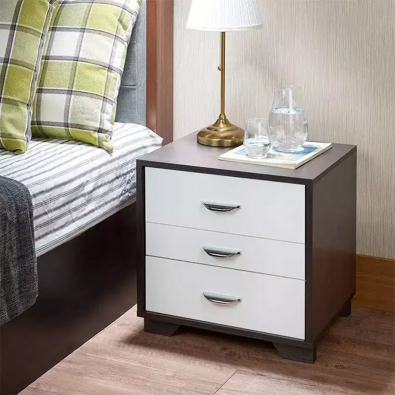 Tavolino accentato Eloy 20" Bianco/Nero - Acme Furniture: Design rettangolare moderno, Struttura in MDF, Piano in composito di legno, Cassetto contenitore
