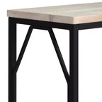 Ebsen Metal and Wood Accent Table White Wash - WyndenHall: Contemporary Rectangle Side Table, Scratch-Resistant