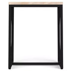 Ebsen Metal and Wood Accent Table White Wash - WyndenHall: Contemporary Rectangle Side Table, Scratch-Resistant