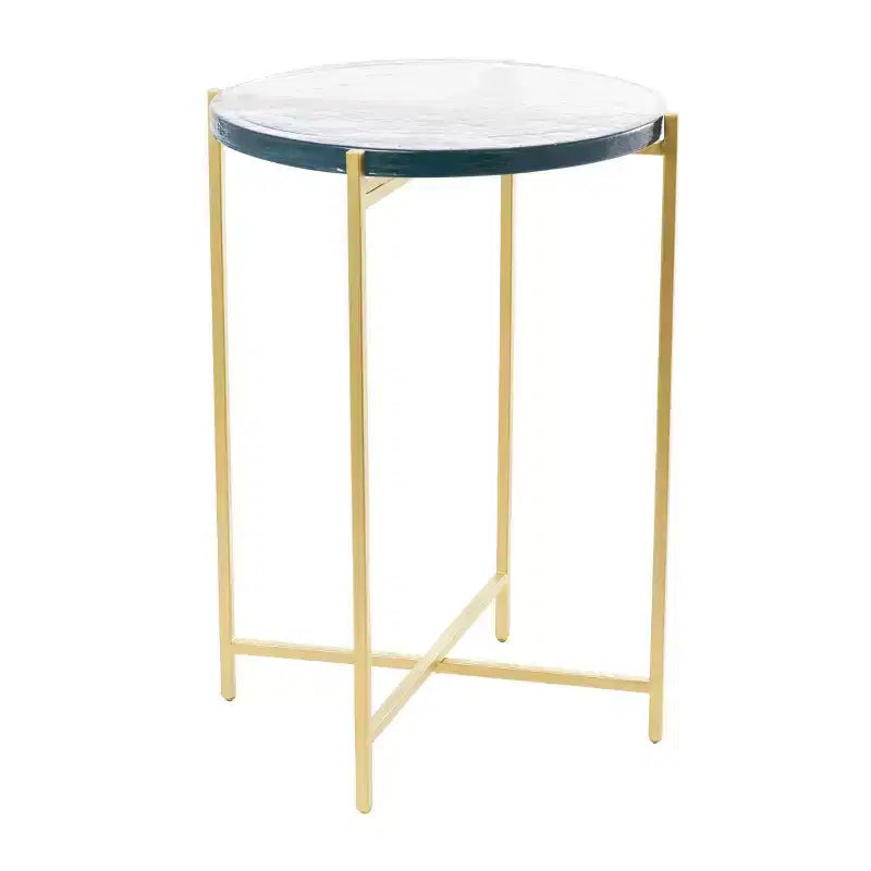Olivia & May Metal X Shaped Accent Table: No Assembly, Indoor Use, Iron Frame, 24.4" Height