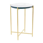 Olivia & May Metal X Shaped Accent Table: No Assembly, Indoor Use, Iron Frame, 24.4" Height
