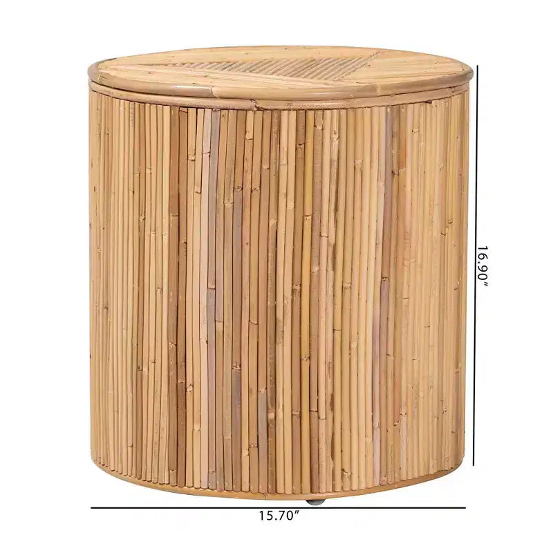 bali & pari Milagra Natural Rattan Coffee Table: Bohemian, No Assembly, Indonesia Crafted