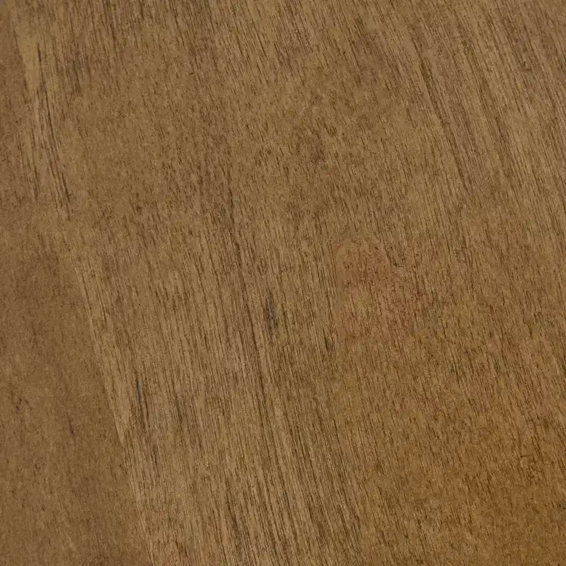 Tavolino da caffè triangolare in legno Blaze marrone chiaro: moderno di metà secolo, finitura in olmo, base a croce unica