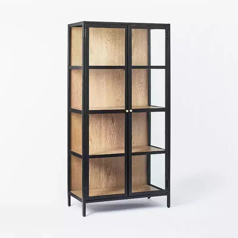 60" Crystal Cove Glass Cabinet Black - Threshold™ designed with Studio McGee