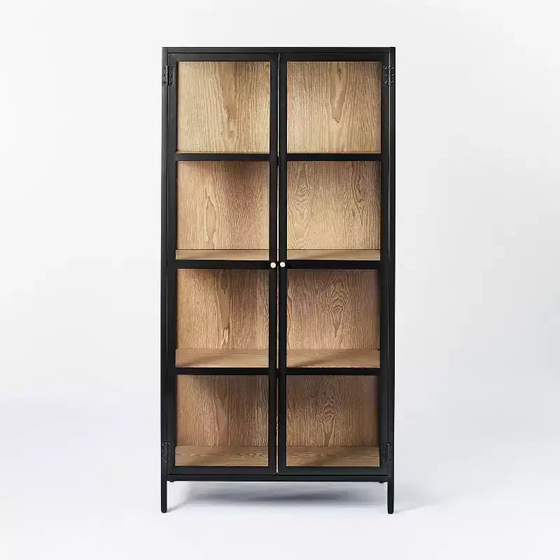 Vetrinetta in vetro 60" Crystal Cove nera - Threshold™ designed with Studio McGee