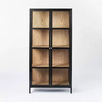 Vetrinetta in vetro 60" Crystal Cove nera - Threshold™ designed with Studio McGee
