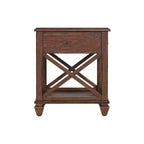 Alaterre Furniture 3pc Bridgton Wood Living Room Set: Pine Furniture, Cherry Stain