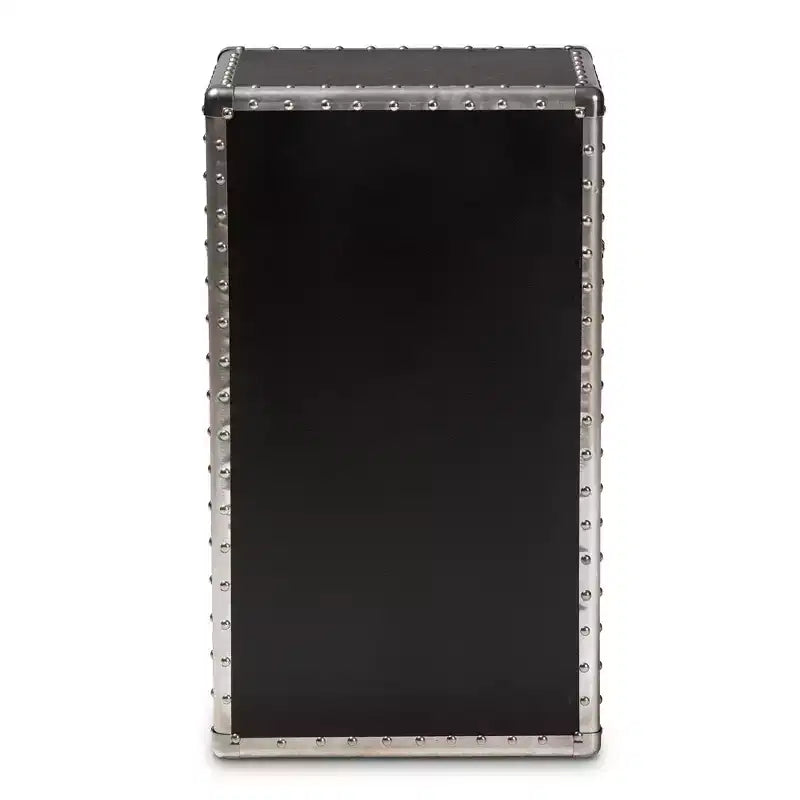 Cosette Metal Floral Accent Cabinet Silver - Baxton Studio: Universal Storage Footlocker, 28" High