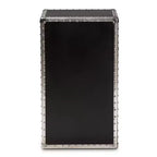 Cosette Metal Floral Accent Cabinet Silver - Baxton Studio: Universal Storage Footlocker, 28" High