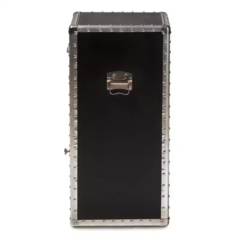 Cosette Metal Floral Accent Cabinet Silver - Baxton Studio: Universal Storage Footlocker, 28" High