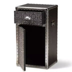 Cosette Metal Floral Accent Cabinet Silver - Baxton Studio: Universal Storage Footlocker, 28" High