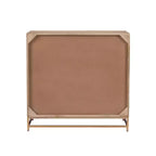 Gordon Transitional Sliding Natural Cane Door Cabinet with 1 Shelf and Gold Metal Base - Powell