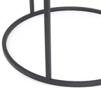 Gramercy Round Mirrored Side Table Black - Finch: Antique Finish, No Assembly Required, Metal Frame