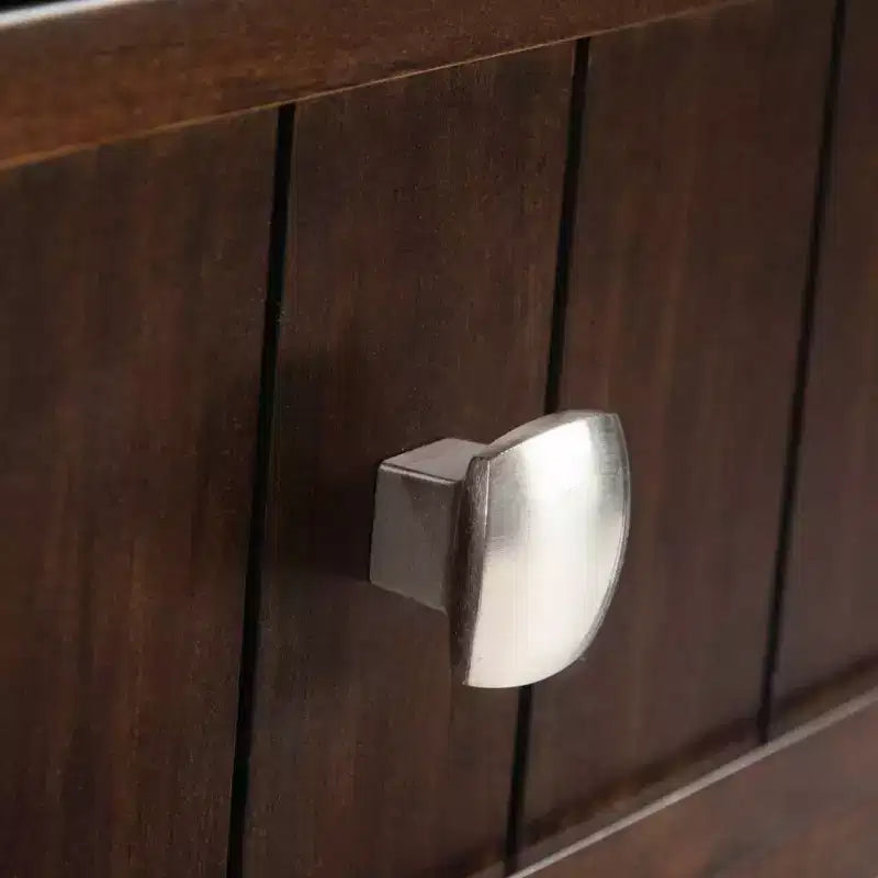 60" Portland End Table Brunette Brown - WyndenHall: Modern Pine Console for Foyer, Spot Clean
