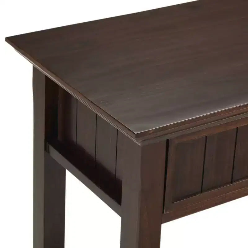 60" Portland End Table Brunette Brown - WyndenHall: Modern Pine Console for Foyer, Spot Clean