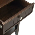 60" Portland End Table Brunette Brown - WyndenHall: Modern Pine Console for Foyer, Spot Clean