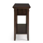 60" Portland End Table Brunette Brown - WyndenHall: Modern Pine Console for Foyer, Spot Clean