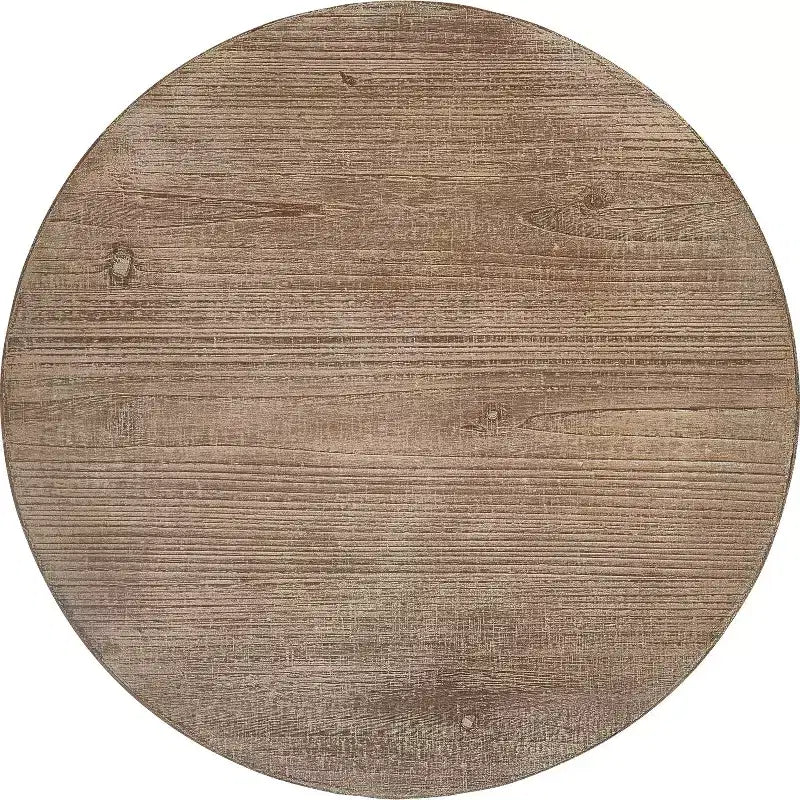 Set of 3 Berkshire Distressed Wood Nesting Side Tables - Finch: Metal Base, No Assembly Required