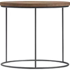 Set of 3 Berkshire Distressed Wood Nesting Side Tables - Finch: Metal Base, No Assembly Required