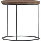 Set of 3 Berkshire Distressed Wood Nesting Side Tables - Finch: Metal Base, No Assembly Required