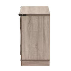 Mobile scarpiera Wayne Farmhouse Wood 2 ante in rovere marrone - Baxton Studio: Organizer per ingresso, contiene 9 paia di scarpe