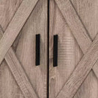 Mobile scarpiera Wayne Farmhouse Wood 2 ante in rovere marrone - Baxton Studio: Organizer per ingresso, contiene 9 paia di scarpe