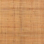 bali & pari Queen Size Caspia Rattan and Mahogany Wood Headboard Light Honey/Red Teak