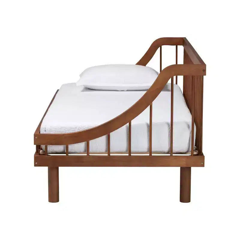 Baxton Studio Helio Wood Twin Daybed Walnut Brown