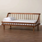 Baxton Studio Helio Wood Twin Daybed Walnut Brown