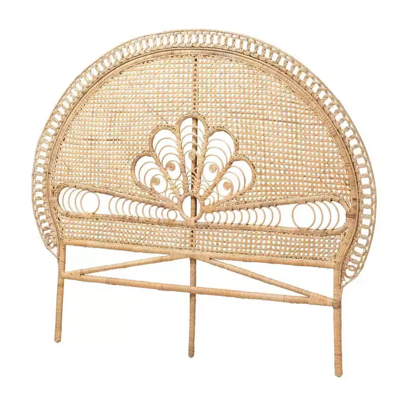 Testiera indipendente Marlette in rattan, misura queen, marrone naturale - Baxton Studio