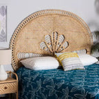 Testiera indipendente Marlette in rattan, misura queen, marrone naturale - Baxton Studio