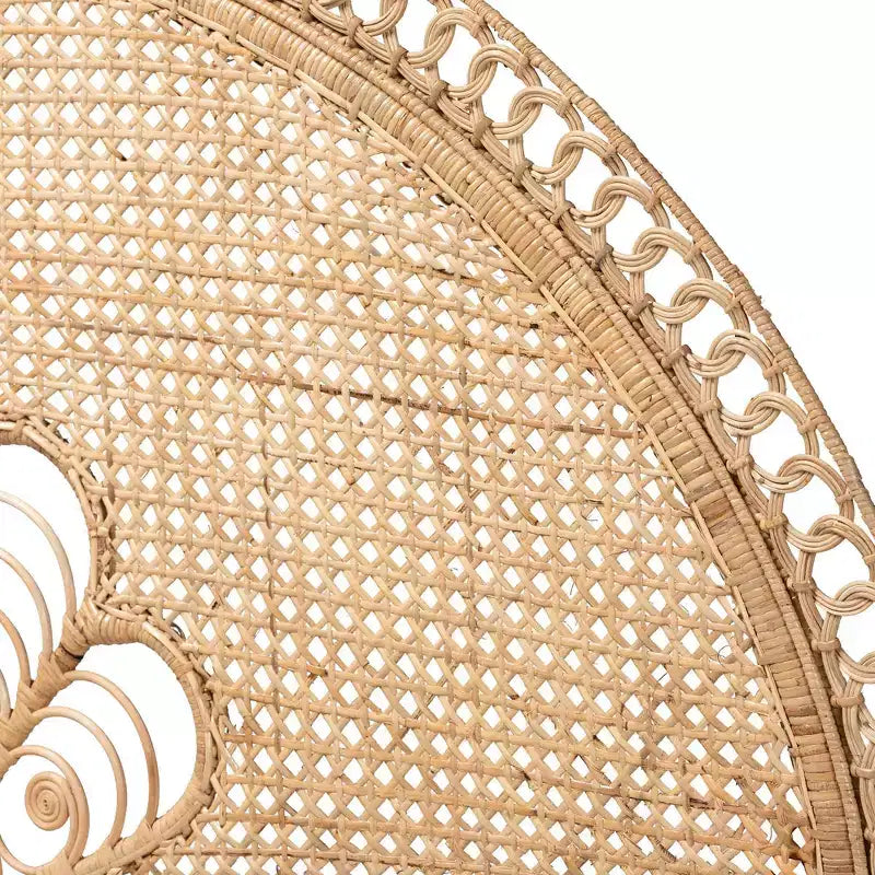 Testiera indipendente Marlette in rattan, misura queen, marrone naturale - Baxton Studio