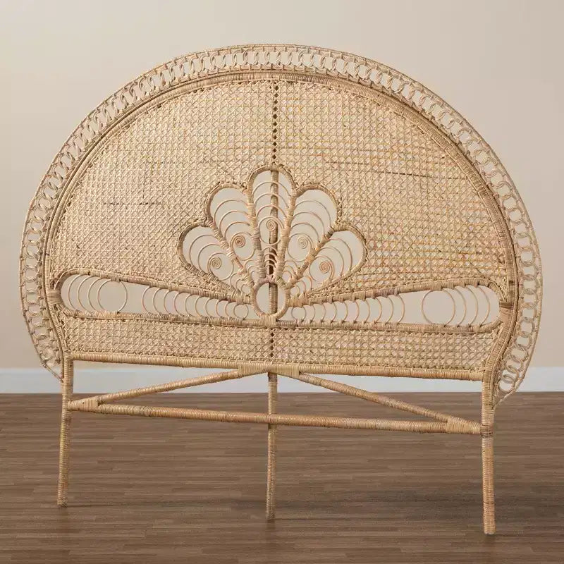 Testiera indipendente Marlette in rattan, misura queen, marrone naturale - Baxton Studio
