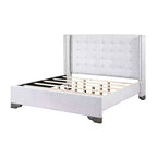 90" Eastern King Bed Artesia with Buttonless Tufting & Wood Frame - Acme Furniture