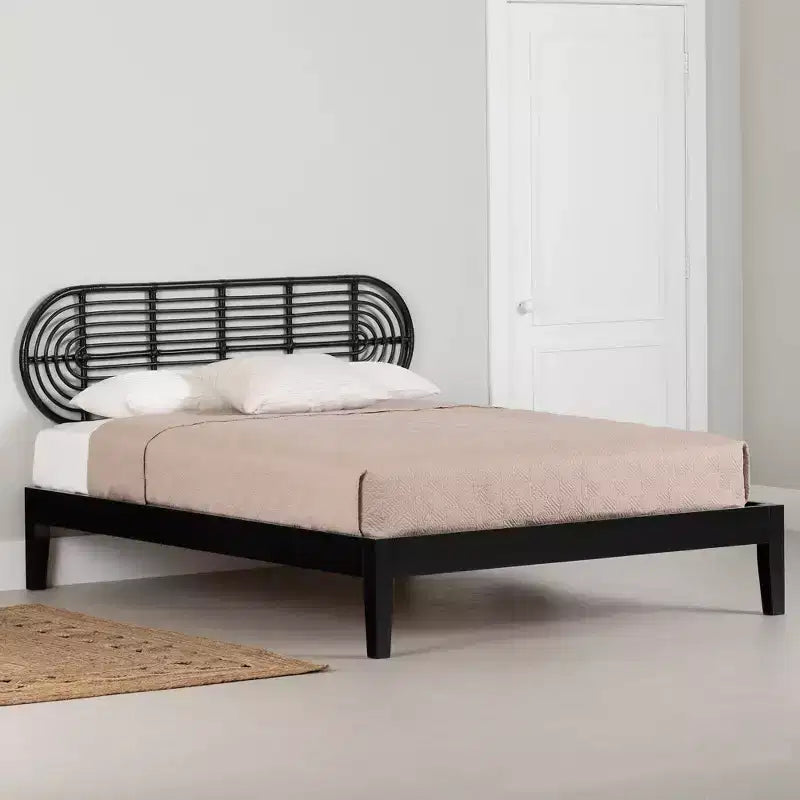 South Shore Queen Hoya Bed and Headboard Black