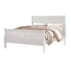 85" Twin Bed Louis Philippe, Faux Leather Headboard - Acme Furniture: KD