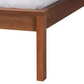Baxton Studio King Size Cascadia Wood Wingback Platform Bed Walnut Brown