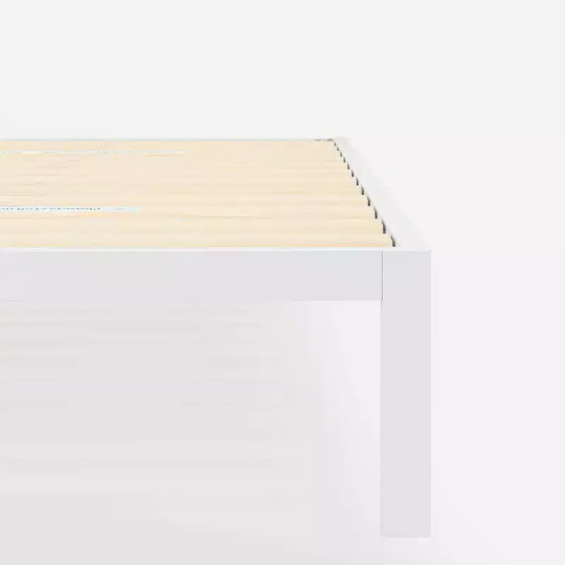 Zinus Queen 14" Metal Platform Bed Frame White: No Box Spring, Steel Construction, 700 lbs Capacity