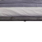 91" Queen Bed Metis Bed Gray Top Grain Leather - Acme Furniture: Modern Industrial Style, Metal Legs, Plush Upholstery