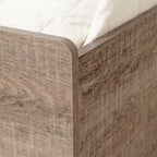 South Shore Twin Bed Brown/Weathered Oak: Laminated Particle Board Frame, Storage Drawer, 250lb Capacity