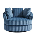 DREAMSIDEA 2 Set Recessed Arm Slipcovered Swivel Barrel Chair