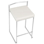 Silver Orchid Forrest Stainless Steel Stackable Fully Welded Counter Stool (Set of 2)