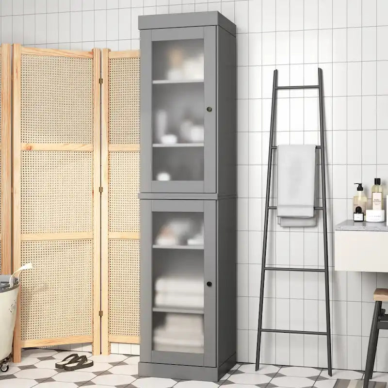 Mobiletto da bagno 16,5" in legno massello al 100% con ante opzionali di Palace Imports